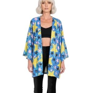 NEW Blue STAR Iridescent Sequins Kimono Jacket Top SIZE OS - Free People…